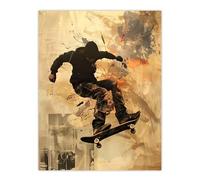 Artery8 Skateboarder Portrait Street Art Modern Living Room Extra Large XL Wall Art Poster Print
