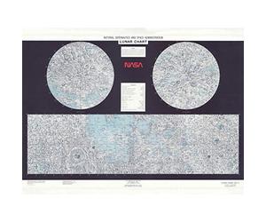 Artery8 Space NASA 1979 Lunar Chart Moon Map Data Diagram Large Wall Art Poster Print Thick Paper 18X24 Inch Espacio Luna Mapa pared Impresión del cartel