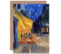 Artery8 Van Gogh Cafe Terrace Place Du Forum Arles 1888 Fine Art Greeting Card Plus Envelope Blank Inside Caf