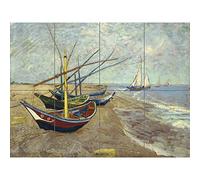 Artery8 Van Gogh Vissersboten Op Het Strand Van Les Saintes XL Giant Panel Poster (8 Sections) Smo Póster