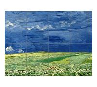 Artery8 Van Gogh Wheatfield Under Thunderclouds Painting XL Giant Panel Poster (8 Sections) Pintura Póster
