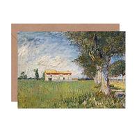 Artery8 Vincent Van Gogh Farmhouse in a Wheatfield Fine Art Greeting Card Plus Envelope Blank Inside Granja