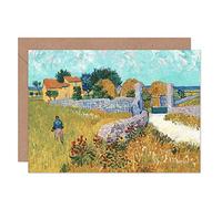 Artery8 Vincent Van Gogh Farmhouse Provence 1888 Painting Fine Art Greeting Card Plus Envelope Blank Inside Granja Pintura