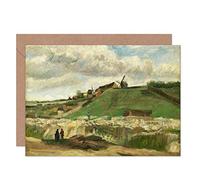 Artery8 Vincent Van Gogh Hill Montmartre Stone Quarry Fine Art Greeting Card Plus Envelope Blank Inside