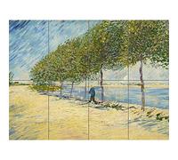 Artery8 Vincent Van Gogh Langs De Seine XL Giant Panel Poster (8 Sections) Póster
