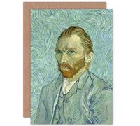 Artery8 Vincent Van Gogh Self Portrait Painting Fine Art Greeting Card Plus Envelope Blank Inside Retrato Pintura