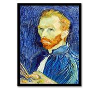 Artery8 Vincent van Gogh Self Portrait With Palette Framed Wall Art Print Home Décor A3