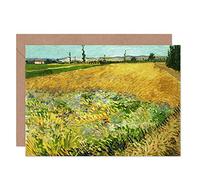 Artery8 Vincent Van Gogh Wheatfield Fine Art Greeting Card Plus Envelope Blank Inside