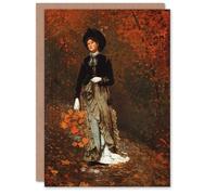Artery8 Winslow Homer Art Card Autumn Oil Painting Woman Portrait