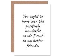 Artery8 Wonderful Cards To Better Friends Birthday Christmas Sealed Greeting Card Plus Envelope Blank inside Cristo