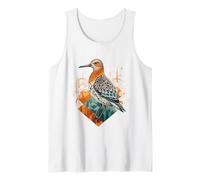 Artes geométricas con estampado de sandpiper de pecho pulido,lindo amante de los pájaros Camiseta sin Mangas