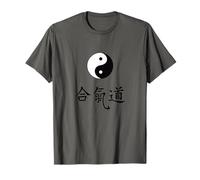 Artes Marciales Aikido Tao Yin Yang Símbolo Chino Caracteres Camiseta