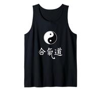 Artes Marciales Aikido Tao Yin Yang Símbolo Chino Caracteres Camiseta sin Mangas