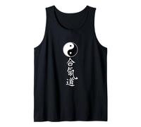Artes Marciales Aikido Tao Yin Yang Símbolo Chino Caracteres Camiseta sin Mangas
