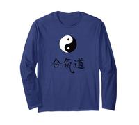 Artes Marciales Aikido Tao Yin Yang Símbolo Chino Caracteres Manga Larga