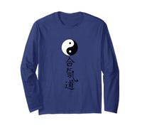 Artes Marciales Aikido Tao Yin Yang Símbolo Chino Caracteres Manga Larga