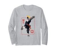 Artes Marciales Grulla Kick Pose Bird Warrior Kung Fu Manga Larga