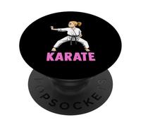 Artes Marciales Japonesas: Chica Luchadora De Karate PopSockets PopGrip Adhesivo
