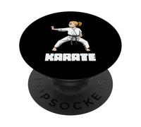 Artes Marciales Karate Chica Luchadora Karteka PopSockets PopGrip Adhesivo