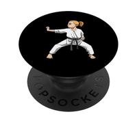 Artes Marciales Karate Chica Luchadora PopSockets PopGrip Adhesivo