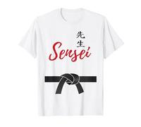 Artes Marciales Karate Teacher Sensei Cinturón Negro Regalo Camiseta, Hombre, Blanco, 3XL