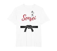 Artes Marciales Karate Teacher Sensei Cinturón Negro Regalo Camiseta, Hombre Tallas Grandes, Blanco, 3X Alto
