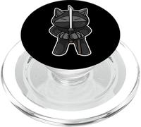 Artes Marciales Ninja Fighter Cat Jiu-Jitsu Karate Sable Cat PopSockets PopGrip para MagSafe