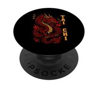 Artes Marciales Tai Chi Dragón Chino Taoísmo Meditación PopSockets PopGrip Adhesivo