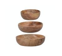 Artesà Ensaladera de Madera, Platos de Madera de Acacia, 12.4cm (5«), 10.2cm (4»), y 8cm (3"), Juego de 3