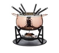 Artesà set de fondue con 6 tenedores y cuenco de acero inoxidable, cu
