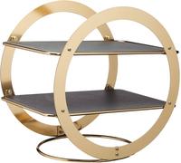 Artesà Soporte rectangular de 2 pisos con arco latón y pizarra