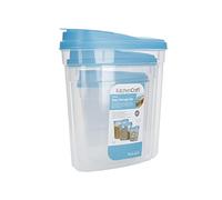 KitchenCraft Recipientes de Plástico para Conservar Alimentos Secos con Tapa de Clip para Cereales, Pasta, Arroz, Sin BPA, Juego de 3