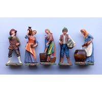 ArteSacraCaravaggio Grupo 5 personajes para Belén cm 28 (11,02 inches) en resina decorada a mano ideal para exteriores e interiores