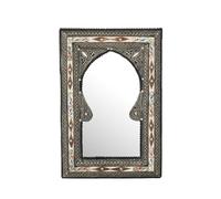 ARTESANIA ALMA Espejo marroquí de Hueso Arco Blanco (90_x_55_cm)