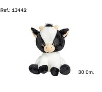 ARTESANIA BEATRIZ Peluche Vaca Sentada 30 Cm.