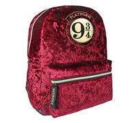 Mochila casual terciopelo cerdá harry potter anden 9 3 - 4 burdeos 40 cm