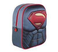 Artesanía Cerdá - Mochila Infantil 3D Superman Logo, Azul Marino/ Rojo, 31 cm