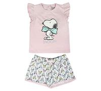 ARTESANIA CERDA Pijama Corto Single Jersey Snoopy Conjuntos de Pijama Bebé-Niñas