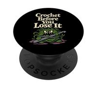 Artesanía de Humor Negro a Ganchillo para Hacer Frente a la energía sarcástica del Hilo PopSockets PopGrip Adhesivo