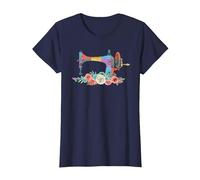 Artesanía De La Costura - Costurera De La Máquina De Coser Camiseta, Mujer, Azul Marino, XS