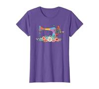 Artesanía De La Costura - Costurera De La Máquina De Coser Camiseta, Mujer, Morado Jaspeado, 3XL