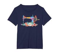 Artesanía De La Costura - Costurera De La Máquina De Coser Camiseta, Mujer Tallas Grandes, Azul Marino, 3XL Grande