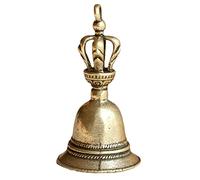 Artesanía de latón con grabado grande que produce un sonido fuerte y claro para la escuela, bronce, regalos creativos para mascotas, campanas de mano vintage, instrumentos musicales, llamada de mano