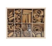 Artesanía de madera: elementos decorativos hechos a mano, materiales educativos para manualidades, diseño versátil, seguro y no tóxico. Promoción de la imaginación, propósito para niños, proyectos de