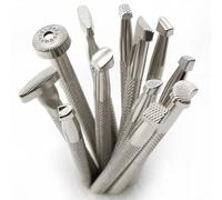 Artesanía en cuero, trabajo, flores, estampado, patrones, tallado, bricolaje, herramientas de grabado, juegos de sellos y matrices de metal hechos a mano, herramienta de estampado(SKJ565)