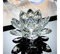 Artesanías De Flores De Loto De Cristal, Pisapapeles De Cristal, Adornos De Fengshui, Figuritas Para El Hogar, Decoración Del Banquete De Boda, Regalos, Decoración De Jardín De Recuerdo,transparente,80 Mm