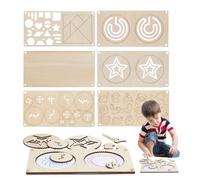 Artesanías de madera para pintar para niños | Puzzle de dibujo para garabatear | Juego para asignar formas para niños - Para garabatear y entrenar la coordinación ojo-mano en preescolar, curso de