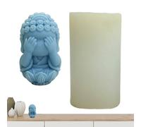 Artesanías De Resina, Molde De Vela De Buda 3D | Molde De Silicona 3D Antiadherente Para Manualidades,No Escuches, Habla Ni Mires, Maxnualidades De Resina Con Forma Para Hacer Manualidades Con De
