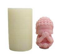 artesanías de resina, molde de vela de Buda | Moldes reciclables para velas de resina,Manualidades de bricolaje con cera de soja en forma de No escuchar, hablar ni mirar para familiares, amigos