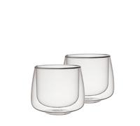 Villeroy & Boch - Artesano Hot&Cold Beverages taza cappuccino, juego de 2 tazas de doble pared para bebidas frías y calientes, 250 ml, vidrio borosilicato, apto para lavavajillas y microondas